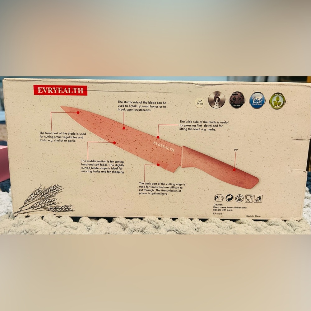 Evryhealth Corrugated Kitchen Knife Set - Picture 2 of 2